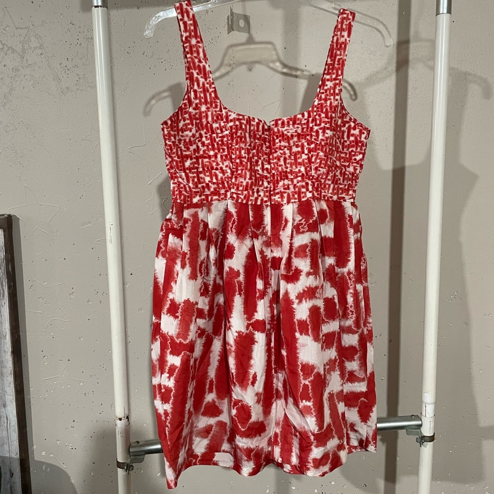 BB Dakota Red & White Sleeveless Dress. Size 2